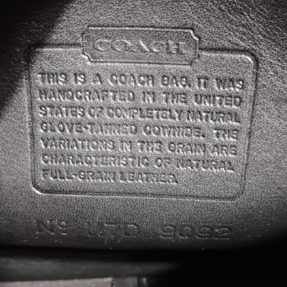 SALE! Coach Vintage 9092 Tribeca Black Leather Flap Shoulder Bag & Hangtag - Picture 17 of 17